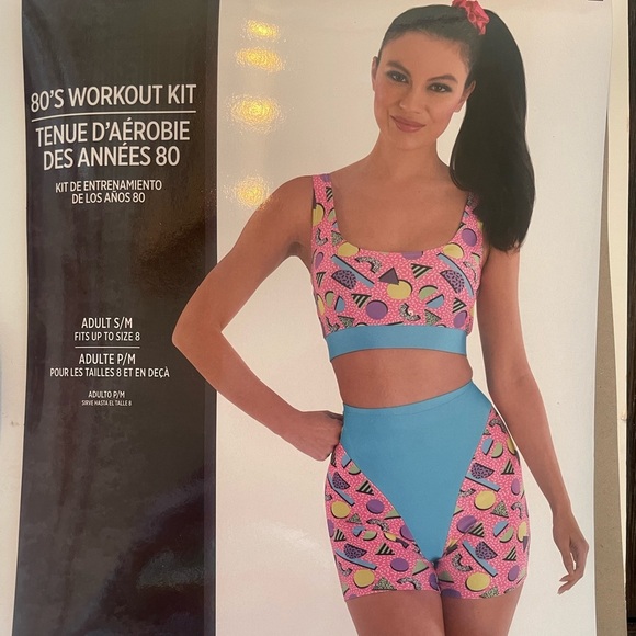80’s Workout Kit/Halloween Costume Women’s (S/M fits up to size 8) 2 pc NWT - Picture 1 of 9